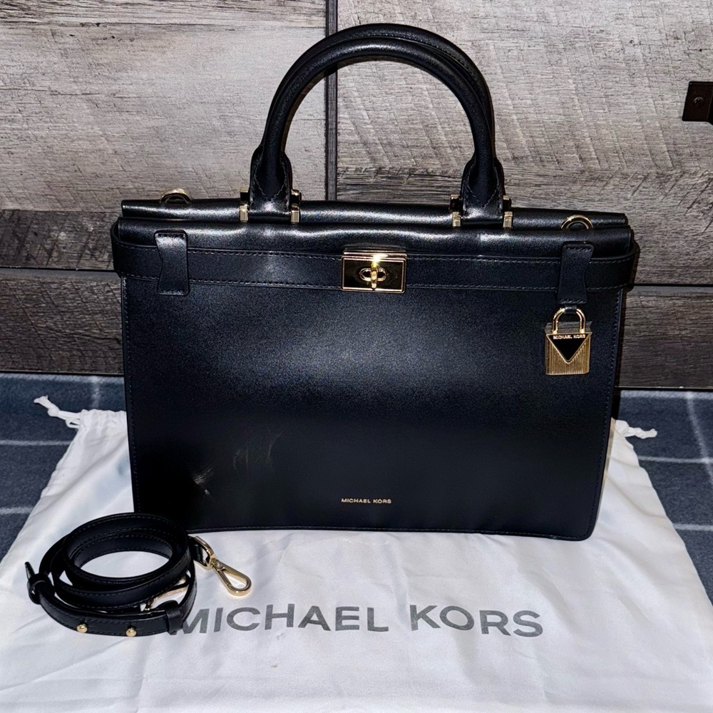 Michael Kors Leather Tatiana Satchel